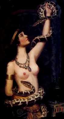 donna con serpente