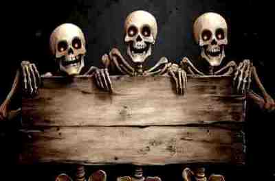 scheletri felici per halloween