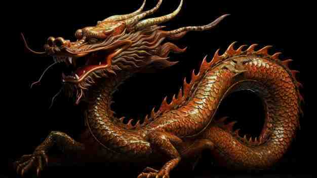 drago rosso cinese