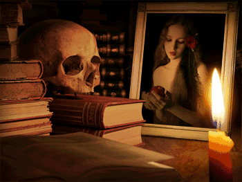 candela e libro animati